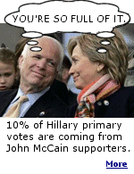 McCainiacs for Clinton vote for Clinton in the Democratic primary, but in the general election they say they'll vote for John McCain.